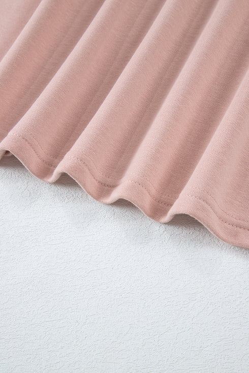 Varsity Stripe Contrast Collar Drop Shoulder Pullover And Drawstring Wide Leg Pant Set